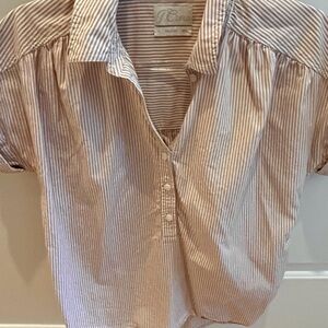 J.Crew Striped half-button Shirt